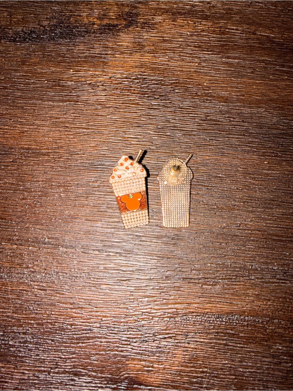 Disney BaubleBar Pumpkin Spice Latte Stud Earrings with Crystal Accents - Picture 4 of 4